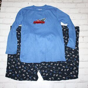 💙 Christmas Pajama Set – Mismatched – Boys L (Top) / Adult S (Bottom)